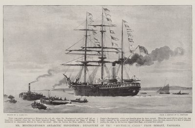 Spedizione antartica del signor Borchgrevink, partenza della Southern Cross da Hobart, Tasmania da Joseph Nash